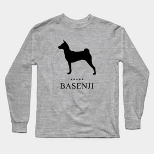 Basenji Black Silhouette Long Sleeve T-Shirt